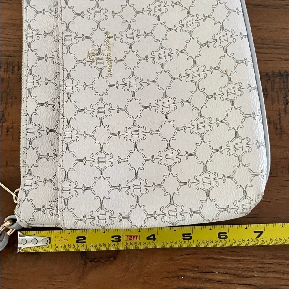 Nanette Lepore Cream and Gray Patterned Crossbody Purse NWOT - Picture 14 of 14